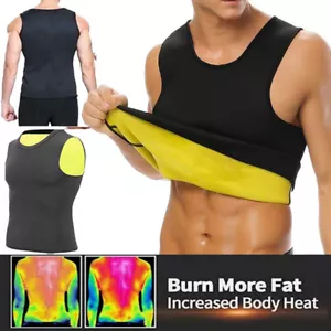 Hombres Traje De Sauna Entrenador De Cintura Chaleco Sudor De Neopreno Cinturón - Picture 1 of 13