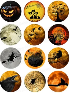 Halloween Tortenaufleger essbar Party Deko Geschenk Muffin Cupcake Geburtstag - Bild 1 von 14