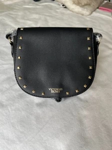 Victoria's Secret Black Crossbody Bag w/ Tassels in Studded Vegan  Leather, NWT - Picture 1 of 4