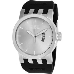 Invicta Men's Watch DNA Quartz Silver Dial Black Silicone Rubber Strap 25055 - Picture 1 of 1