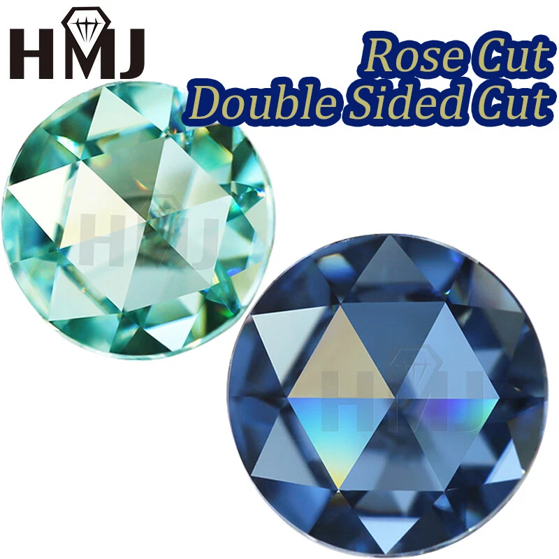 Mixed Color Rose Cut Round Moissanite Loose Stone Gemstone VVS1 GRA Certificate - Image 1 of 4