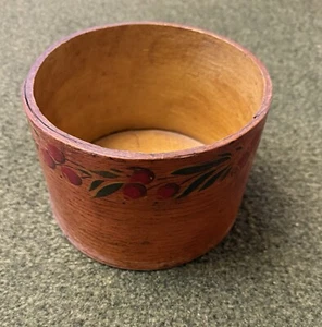 Flowered Rare 2 Qt Wooden Grain Dry Measure Early Farm Goods Dry Measurements - Picture 1 of 5
