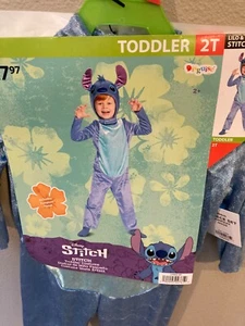 Disney Stitch Lilo & Stitch Size 2T Halloween Costume 2 Piece Jumpsuit Hat NWT - Picture 1 of 5