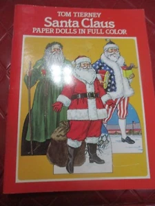 TOM TIERNEY Vintage SANTA CLAUS CHRISTMAS TREE Paper DOLL BOOKLET - 1990's - Picture 1 of 5