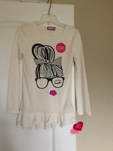 NWT Dream Star Long Sleeve White Top Girl's size Large 14 - Picture 1 of 3