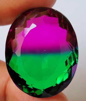 AAA+ Large Tourmaline 101.70 Ct. Oval Cut Bi-Color Loose Gemstone Gift for Women - Image 1 of 4