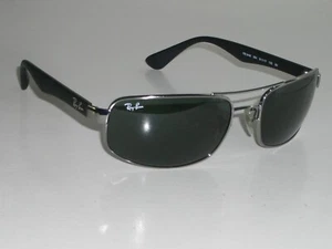 Ray Ban RB3445 004 61[]17 130 G15 GUNMETAL/SCHWARZ ELEGANTE SONNENBRILLE MIT UMHANG - Bild 1 von 6