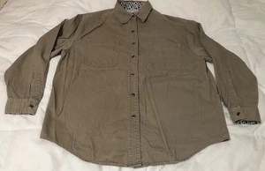 Camisa grande de sarga lisa con botones delanteros manga larga Riders by Lee para mujer  - Imagen 1 de 15