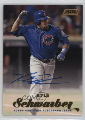 2017 Topps Stadium Club Auto Gold 49/50 Kyle Schwarber #SCA-KS - Image 1 of 3