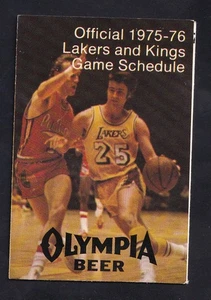 1975-76 Los Angeles Lakers Kings Gail Goodrich Rogie Vachon Calendario Olimpia - Imagen 1 de 2