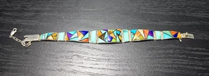 Pulsera Rick Tolino Navajo con incrustaciones de ley 36gr - Imagen 1 de 6