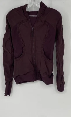 Lululemon Mujer Ciruela Baile Estudio Manga Larga Ropa Activa Cremallera Completa Chaqueta Talla S Foto 1 de 4