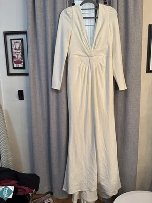 Maxi Vestido Lululemon Blanco Sirena Talla L Sexy, Formal Boda Femenina Coqueta Foto 1 de 4