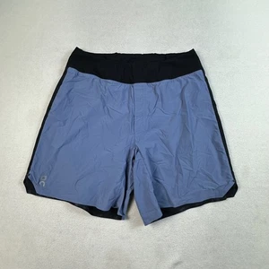 On Laufshorts Herren mittelblau schwarz leicht Performance sportlich Laufen - Bild 1 von 11