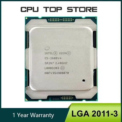 Processore Intel Xeon E5 2680 V4 14 Core 2.4GHz LGA2011-3 CPU X99 Server 120W - Image 1 of 4