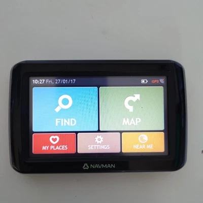 Navman EZY 40 GPS Car Navigator 4.3" Screen Australia Maps Tested w/ USB Cable - Image 1 of 4