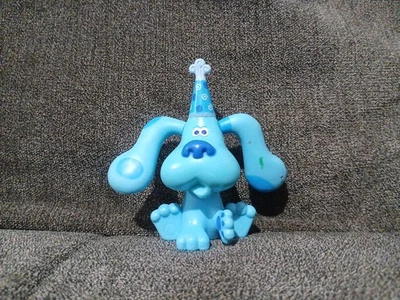 Sombrero de cumpleaños de colección 1998 Blues Clues posable figura de acción adorno de pastel metro  Foto 1 de 3