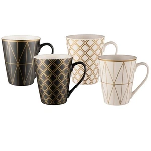 NEW Bundanoon Conical Mug Set Geotalics 400ml 4pce - Picture 1 of 1