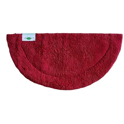 Alfombra de baño Home Weavers Inc Waterford de secado rápido roja medio círculo 17" x 30" Foto 1 de 4