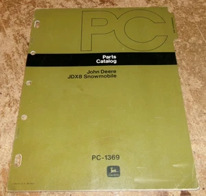 1972 john deere X8 snowmobile parts catalog very good used - Picture 1 of 2