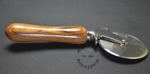 Handmade Rare Bocote Wood Pizza Cutter or Ice Cream Scoop Heavy Stainless 476 - Picture 1 of 5