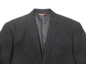 Perry Ellis $175 Mens 38R Sport Coat Blazer Jacket Classic Fit Lined Black Solid - Picture 1 of 11
