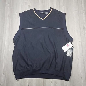 PGA Tour Golf Vest Mens Extra Large XL Blue Navy Water Repellant Pullover New - Picture 1 of 10