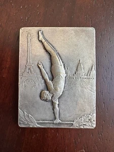 French Colonial Paris 1931 medal plaque Art deco -Silvered bronze 53e - Picture 1 of 4