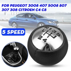 5 Pommeau Levier de Vitesse pour Peugeot 3008 407 5008 807 307 308 Citroen C4 - Picture 1 of 8