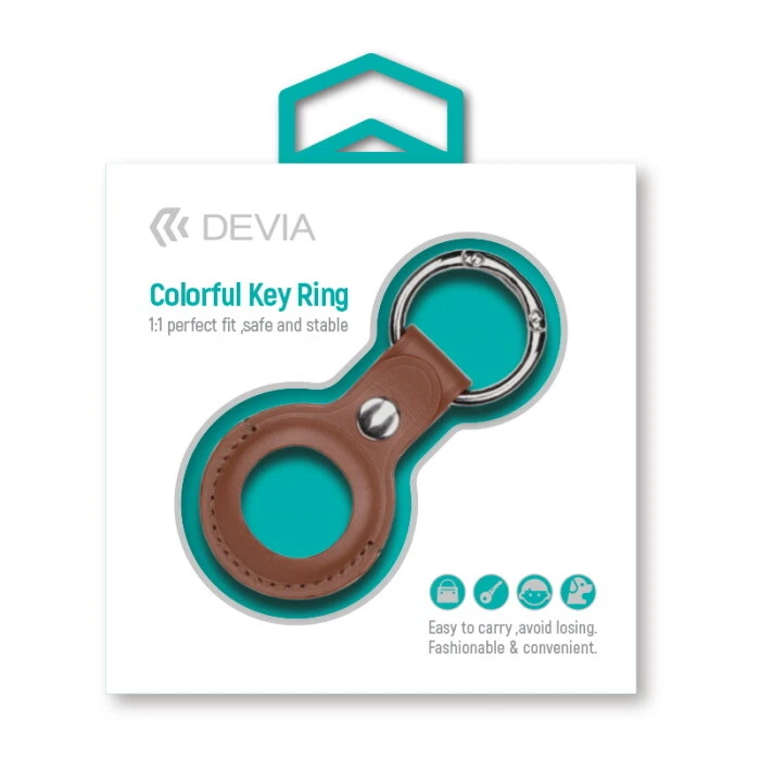 Portachiavi per AirTag Apple in Pelle colore Marrone - Immagine 1 di 1