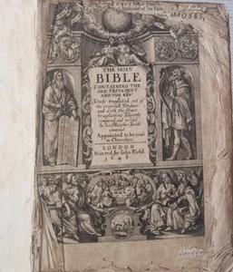 The HOLY BIBLE - King James Authorized Version - 1648 / English Civil War Era - Bild 1 von 24