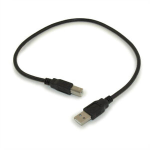 1.5ft USB 2.0 Certified 480Mbps Type A Male to B Male Cable  BLACK