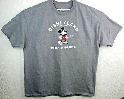 CAMISETA DISNEYLAND RESORT 1955 AUTÉNTICA ORIGINAL GRIS 3XL NUEVA SIN ETIQUETAS MICKEY MOUSE Foto 1 de 4