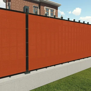 PATIO Outdoor Privacy Mesh Fence Screen Cover 10ft Tall Zip-Ties Included Orange - Picture 1 of 9