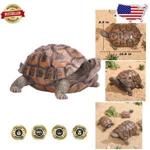 Durable Large Turtle Garden Sculpture - Realistic Yard Ornament for All Seasons - Picture 1 of 7