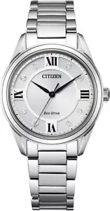 Citizen Arezzo Eco-Drive 32mm Silver Stainless Steel Case Watch Women - Picture 1 of 3