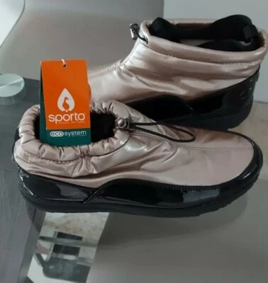 Sporto® Tracy 防水拉式短靴香槟色 9 码全新 — 第 1/4 张图片