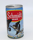 Schmidt Beer Can 12oz  Steel Canadian Geese Goose Empty