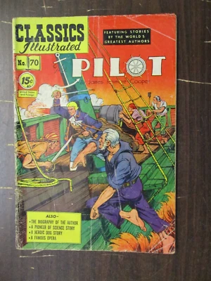 CLASSICS ILLUSTRATED #70 LOT BY JAMES FENIMORE COOPER 1950 HRN 92 GOOD - Image 1 of 2