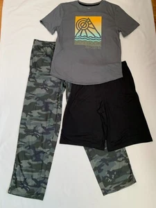 NWT Sonoma Boys Outdoor Gray Green Camo Shorts Pants Pajamas Set XL 18 20 - Picture 1 of 5