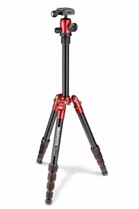 Manfrotto travel tripod Element small aluminum five-stage Red MKE 67180 JAPAN - Picture 1 of 3