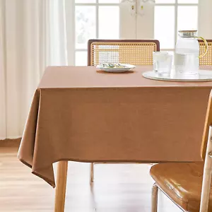 Textured Tablecloth Rectangle 60X120 Water Resistant Spill-Proof Wipeable Table - Picture 1 of 29