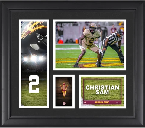 Christian Sam Arizona State Sun Devils Framed 15x17 Collage Cover