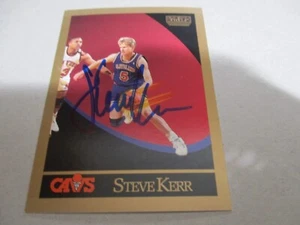 STEVE KERR 1990-91 SKYBOX NBA BASKETBALL SIGNED CARD #52 CAVS BULLS GSW - Picture 1 of 1