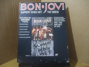 BON JOVI RARE 14X12 STAND-UP PROMO DISPLAY FOR SLIPPERY WHEN WET THE VIDEOS - Picture 1 of 7