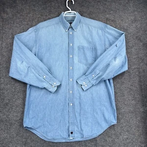 Nordstrom Button Down Shirt Mens XL Blue Long Sleeve Regular Fit Pockets - Picture 1 of 14