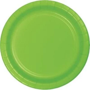 Lime Green 9 Inch Paper Plates 24 Pack Party Tableware Decorations Supplies - Picture 1 of 1