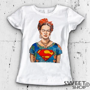 T-shirt MAGLIETTA DONNA FRIDA VIVA LA VIDA SUPER IDEA REGALO COMPLEANNO NATALE - Picture 1 of 3
