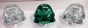 Schildkröten Indiana facettiertes Glas Votivhalter 2 klar, 1 spanisch grün - Bild 1 von 12