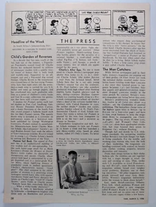 Peanuts Comic Strip Charlie Brown Charles Schulz 1958 Time Print Story 1 pg - Picture 1 of 1